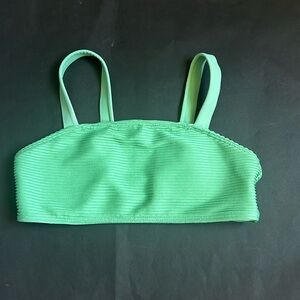 Abercrombie Kids Ribbed Celery Green Bikini Swim Top  Size 11/12
